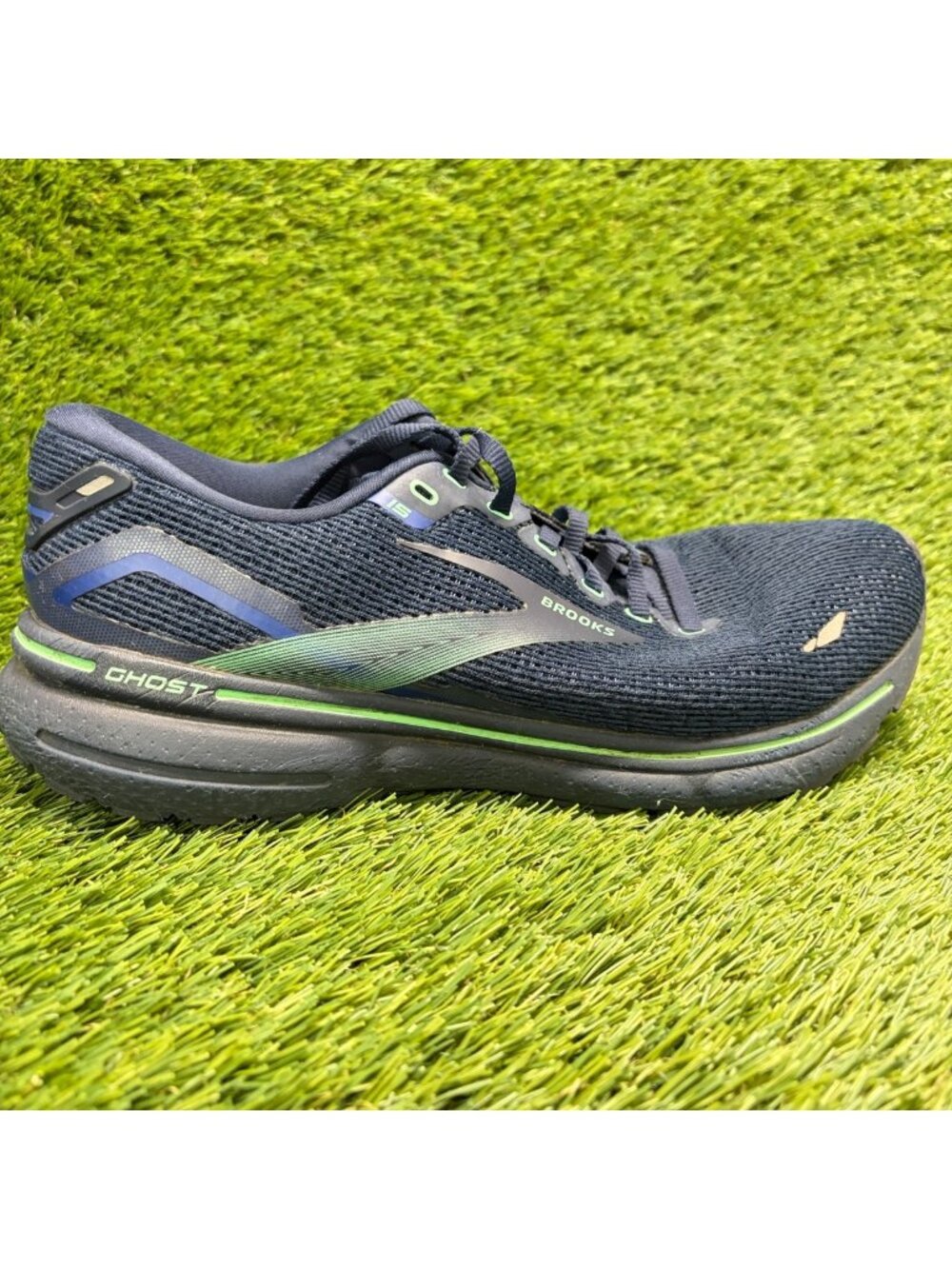 Brooks Ghost 15 Mens Size 8.5 Blue Black Athletic Running Walking Shoes Sneakers